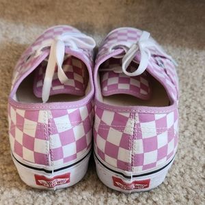 Pink checker Vans
